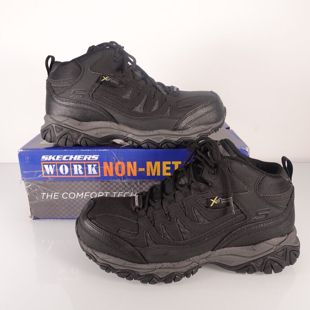 Skechers Work Men's Holdredge Thorem Composite Toe Sneaker Shoe Black Size 8.5 W